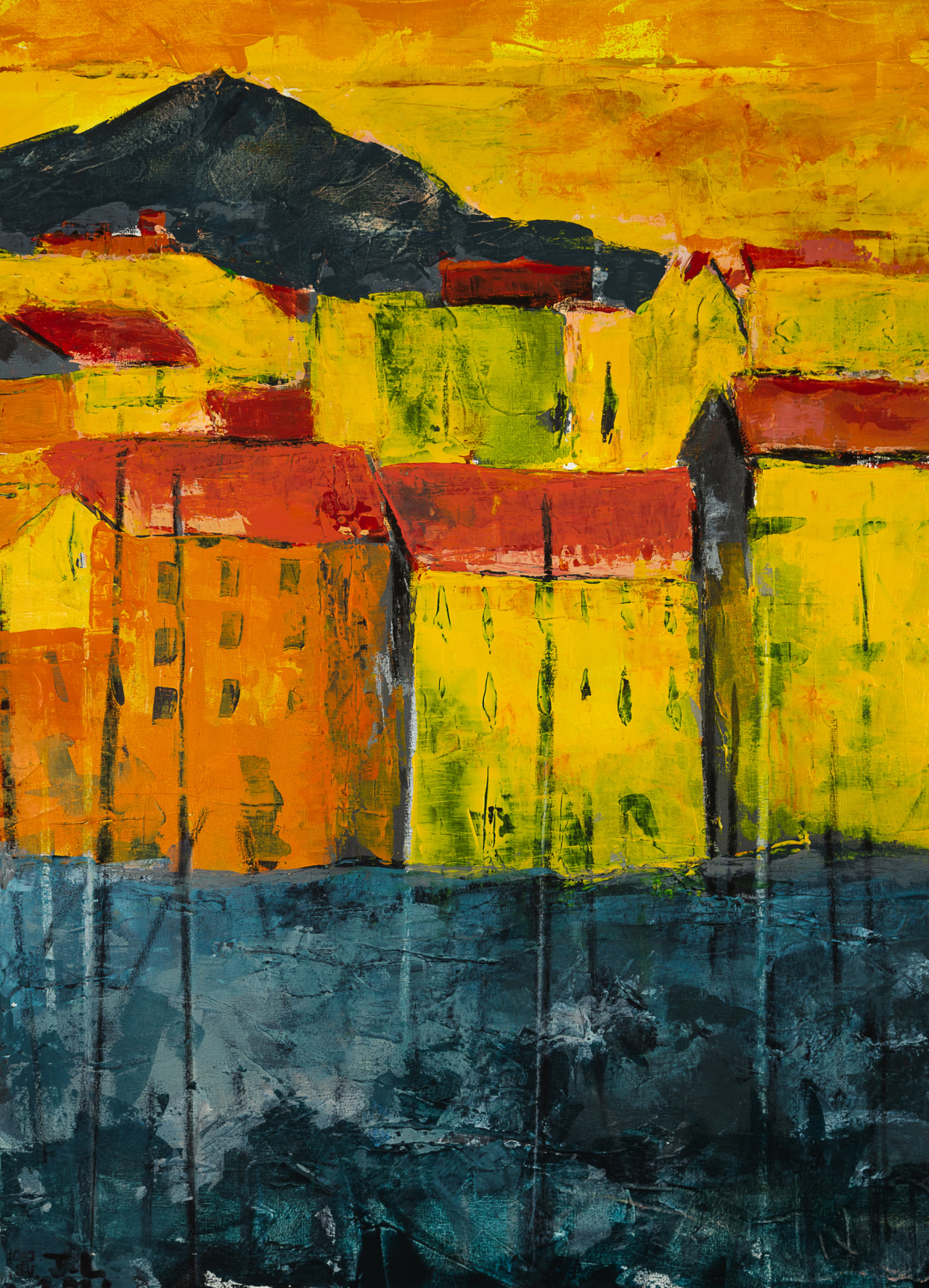 Marseille, acrylique sur toile, 60 x 80 cm, 2020