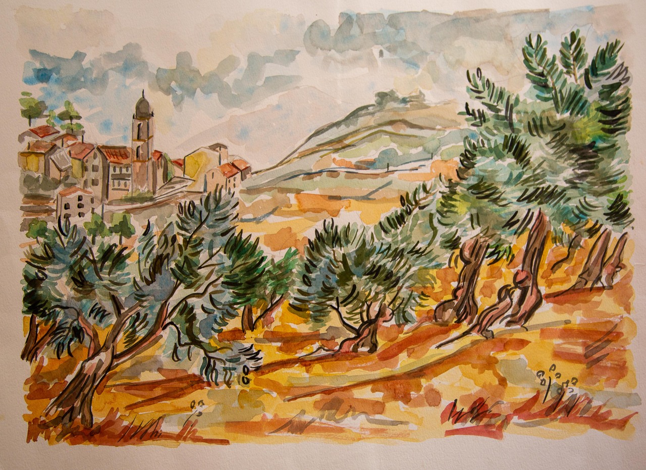 A la manière de … (2), aquarelle sur papier, 40 X 60